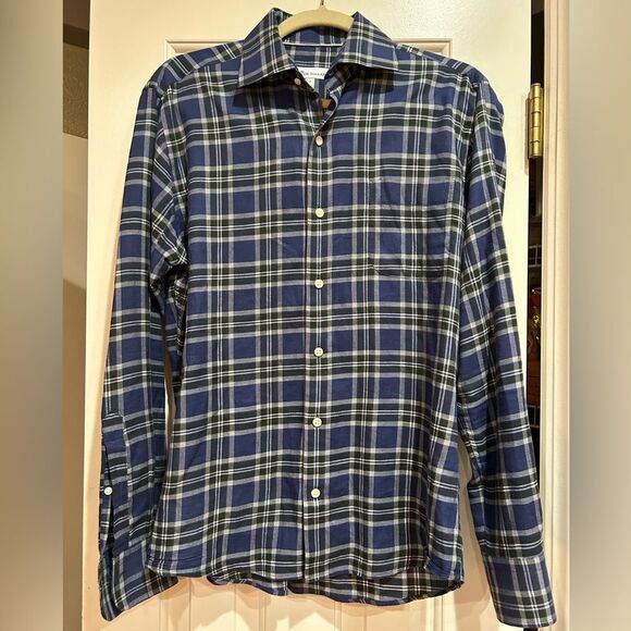 Peter Millar Button Down Shirt Mens Size Small Plaid Flannel - Picture 1 of 6